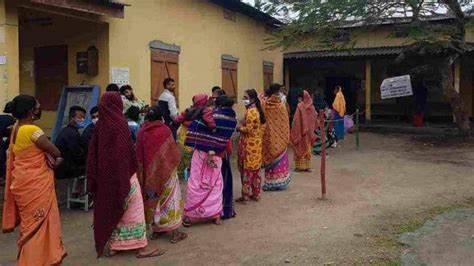 Women comes out in large numbers to vote in Assam