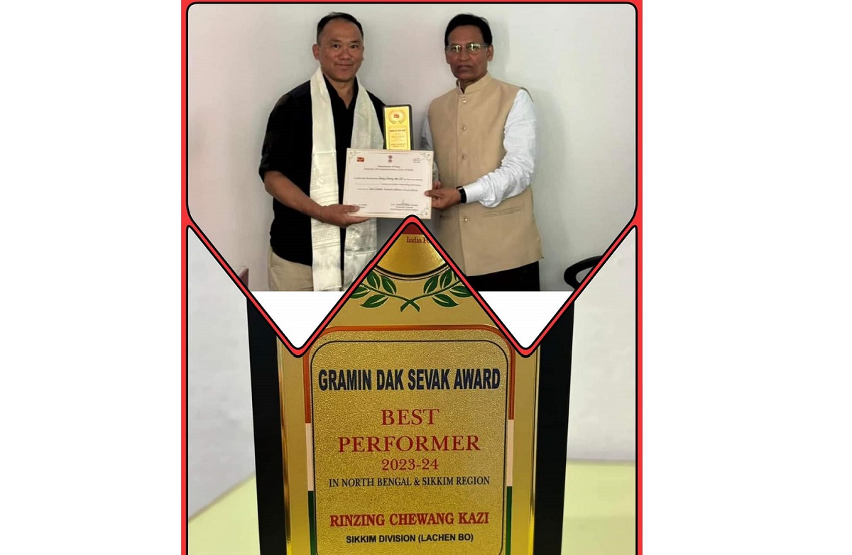 Lachen’s Yap Rinzing Chewang Kazi Honored with Gramin Dak Sevak Award