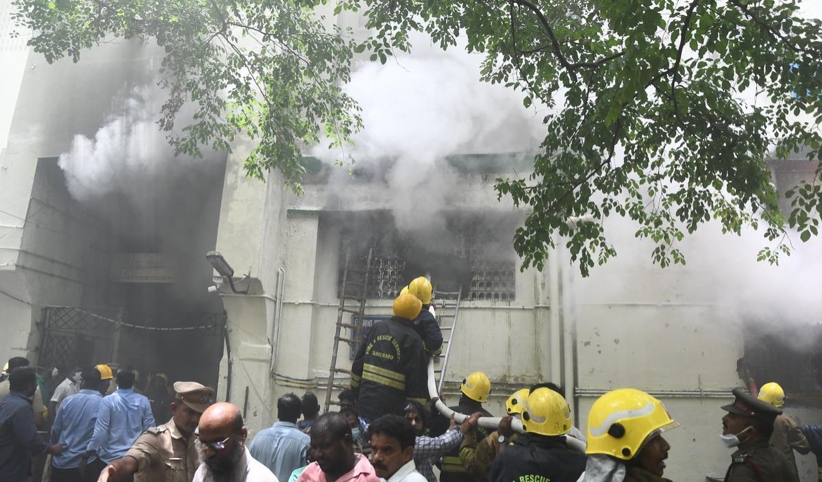 A terrible fire breaks out at a Chennai hospital in the middle of the night