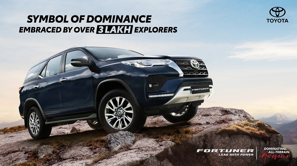 Toyota Fortuner and Legender achieve 3-lakh sales milestone in India, reinforces premium SUV leadership