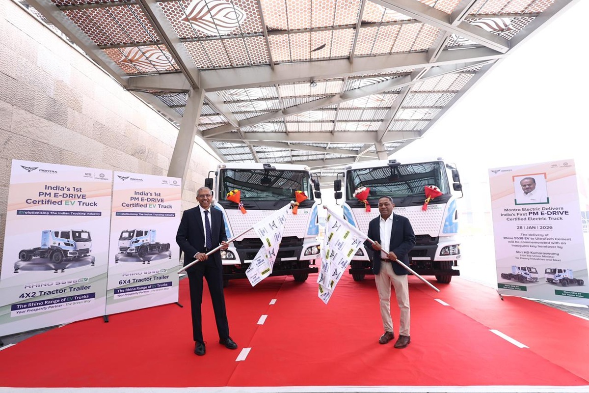 Montra Electric delivers India’s first PM E-DRIVE–certified electric heavy truck to UltraTech Cement