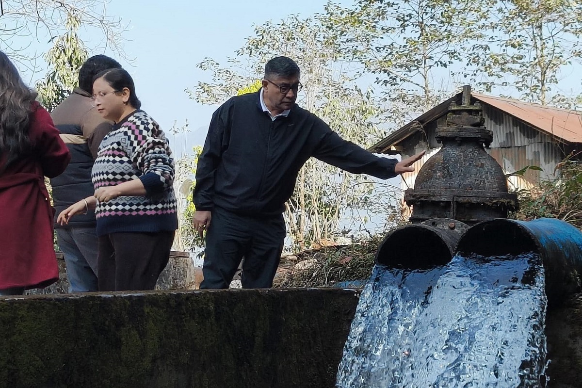 BJP delegation flags major leakage in Gangtok’s main water supply line, seeks urgent repairs